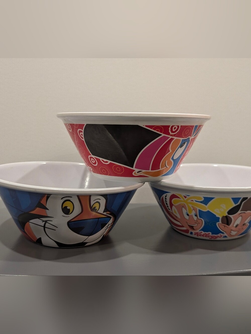 3 Kellogg's Vintage Cereal Bowls- Tuscan Sam/Tiger Tony/Rice Krispies